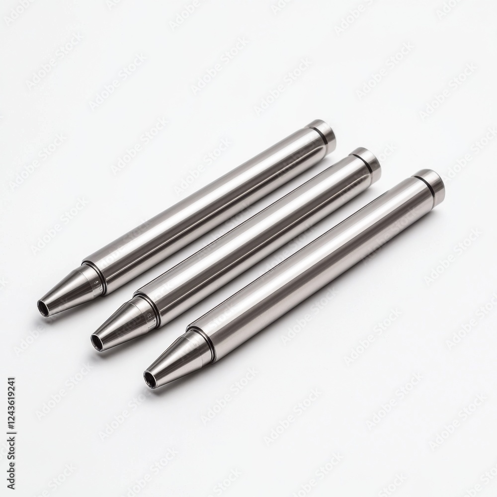Aufkleber sleek metal design of three precision instruments highlighting modern manufacturing and engineering 