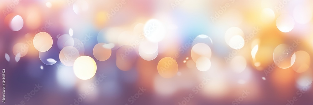 Poster soft bokeh background with colorful abstract lights for creative designs and visual projects