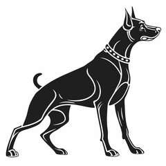 Obraz premium vector, isolated black silhouette of a dog, collection