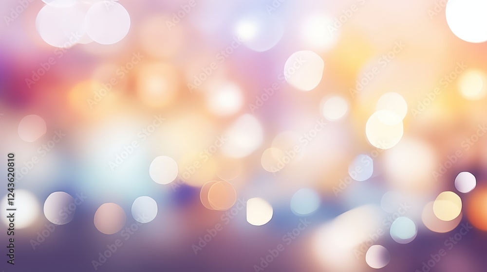Poster soft focus bokeh background with abstract colorful lights ideal for creative projects and design use
