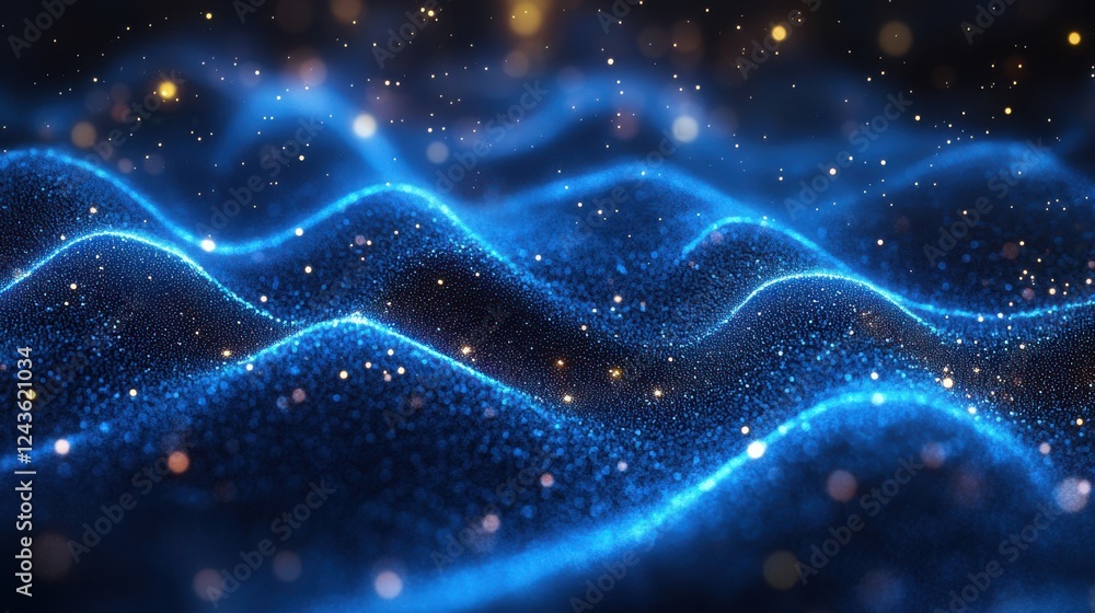 Poster abstract communication with connecting dots and lines background