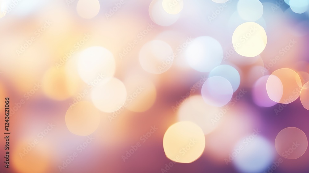 Poster soft blurred background with colorful bokeh effects and gentle light for abstract designs and creati
