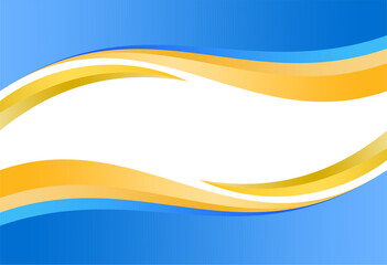 Modern gradient blue yellow white abstract banner background with geometric shapes	