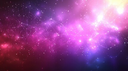 Obraz premium Digital abstract network design with interconnected nodes, vibrant lines, and glowing elements, symbolizing the seamless flow of data, connectivity, and the advancement of digital technologies.