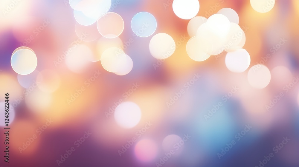 Aufkleber abstract bokeh background with soft blurred lights for creative projects and designs, ideal for bann