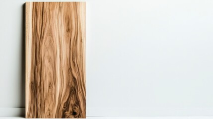 Naklejka premium Beautiful Textured Wood Panel on Light Background for Interior Design