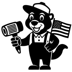 cartoon of a man with a megaphone