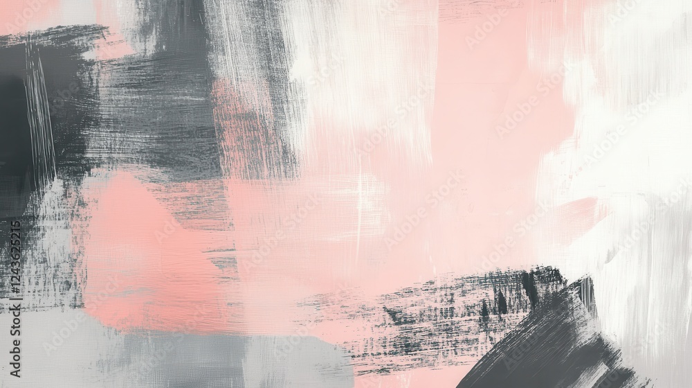 Aufkleber soft pencil strokes create a tranquil abstract artwork with semi-transparent washes of color