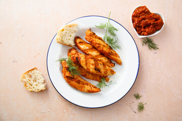 Homemade tandoori chicken on a plate