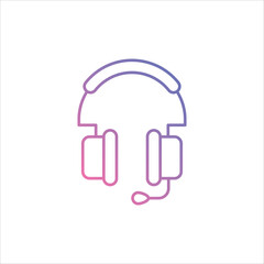 Gaming Headset icon vector stock illustration