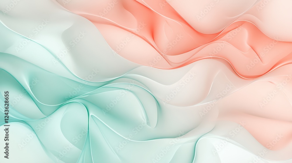 Poster Elegant pencil strokes backdrop creating a serene blend of soft pastel colors and flowing patterns ideal for creative projects or calming designs