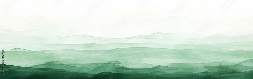Aufkleber Abstract gradient of pencil strokes in varying shades of green create a serene and calming atmosphere with soft transitions