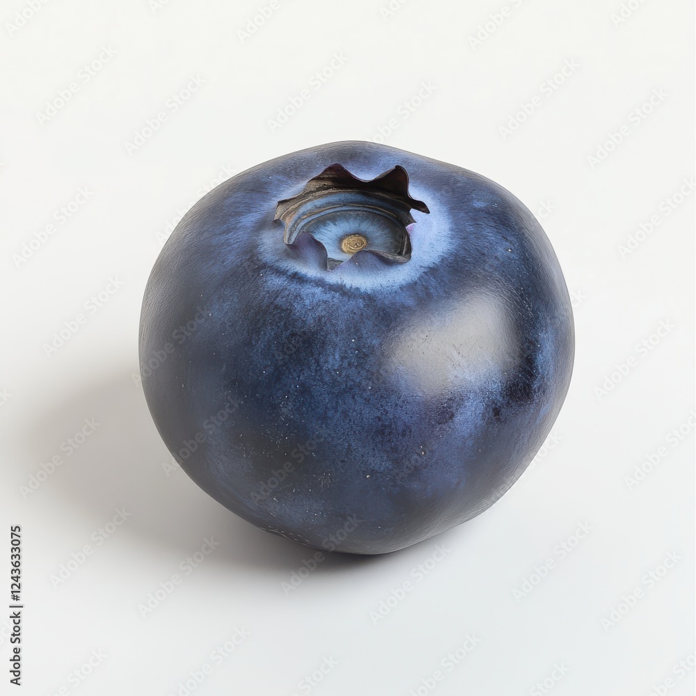 Poster ripe blueberry with smooth surface resting on a clean background in natural light