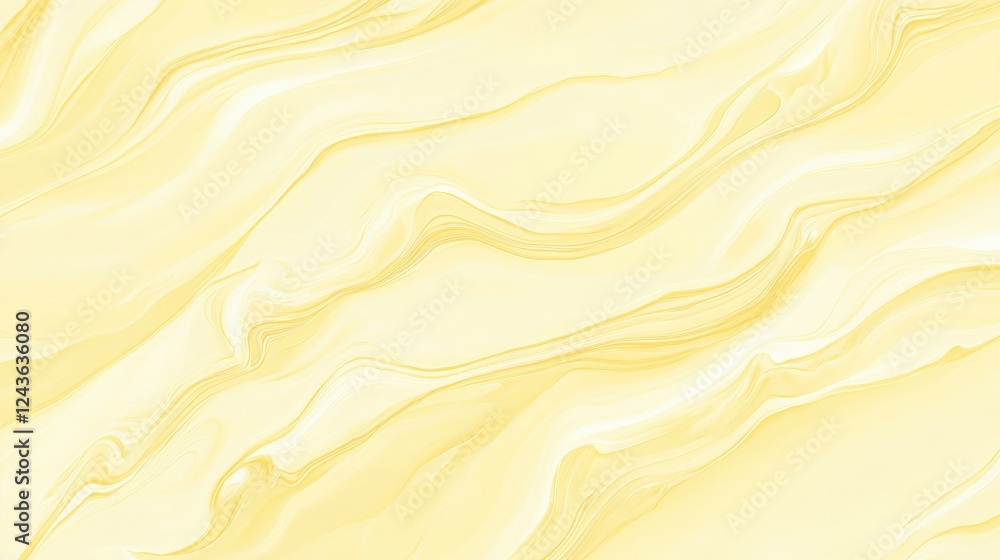 Poster pastel buttercream yellow background with smooth wave patterns for creative projects and designs
