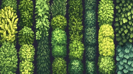 Obraz premium Expressive Cartoon Forest Landscape with Endless Nature Background