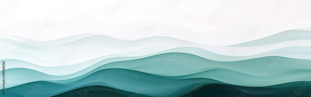 Fototapete calming gradient of ocean blue and seafoam green creating a serene atmosphere in a tranquil setting 