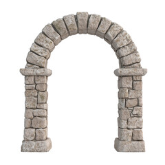Ancient Stone Archway with Weathered Texture