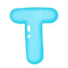 blue letter T