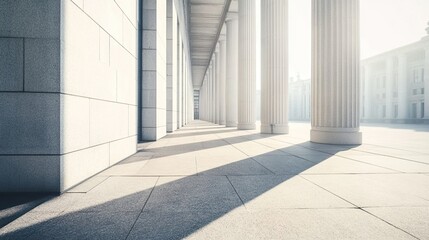 Court building exterior with grand columns and steps, symbolizing justice, law, and the architectural heritage of legal institutions in modern society.