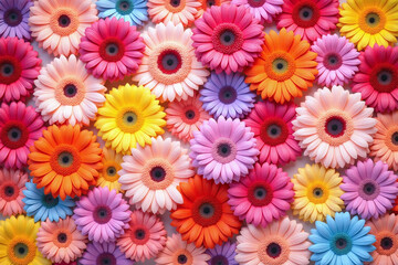 densely packed arrangement of various colorful flowers