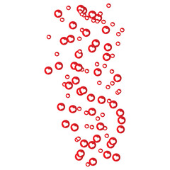 Like thumbs up and love heart icons falling on transparent background. Abstract social media symbols. Reaction counter notification icons. Social media elements. Like love emoji reactions