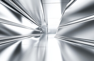 Naklejka premium Textured background of smooth, shiny gray metal, flat and shiny surface.