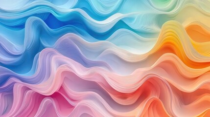 Fototapeta premium Smooth, flowing waves of color blending seamlessly