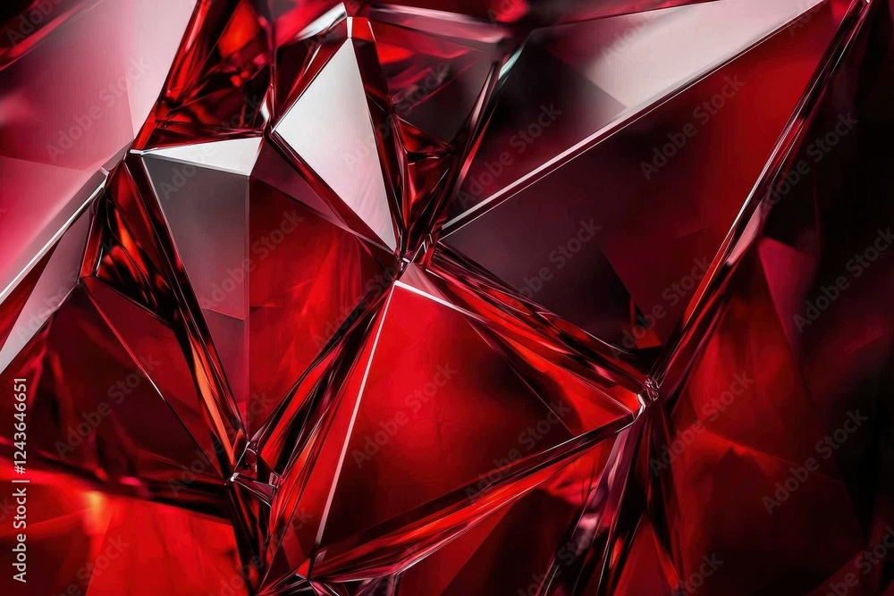 Poster exploring the beauty of abstract forms with crystal elements.