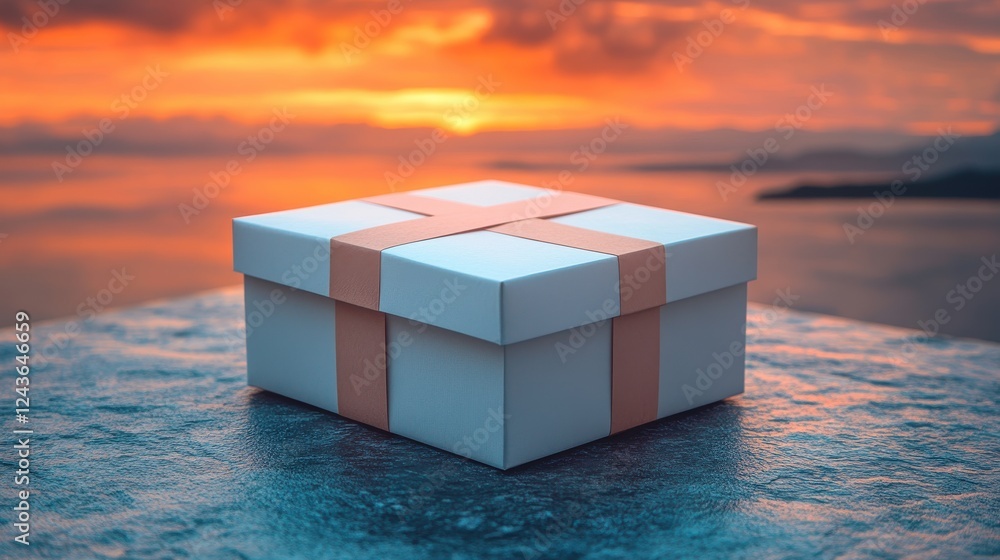 Poster box package isolated on transparent background