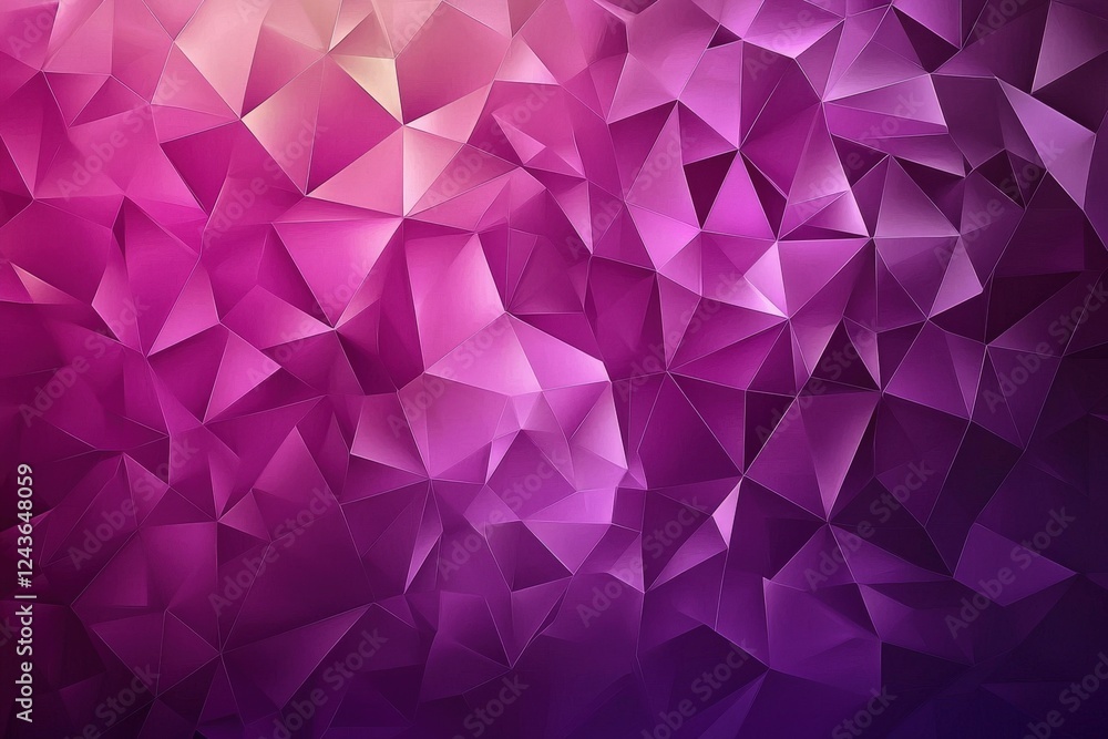 Poster abstract design showcasing overlapping triangles in purple