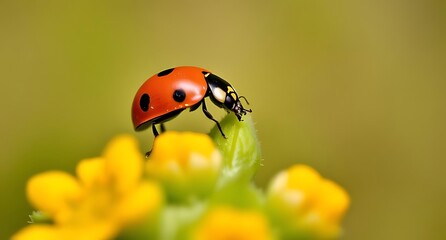 Fototapeta premium ladybird on a flower
