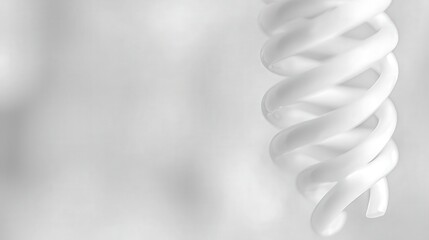 White Spiral Shape Abstract Design on Soft Blurred Background