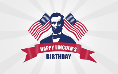 Lincoln S Birthday Banner, Vector Lincoln S Birthday Banner template, png happy lincolns birthday greetings