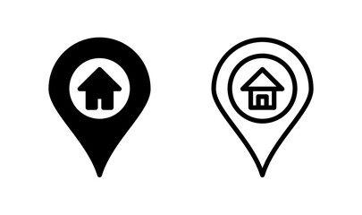 Fototapeta premium Address icon logo design. home location sign and symbol. pinpoint