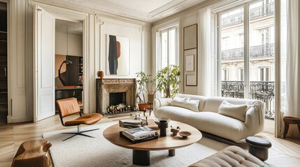 Fototapeta premium home interior design of modern living room in apartment 