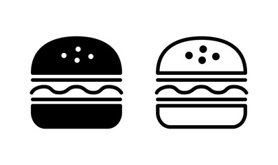 Burger icon logo design. burger sign and symbol. hamburger