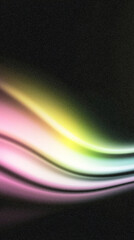 Obraz premium Colorful abstract wave on black background with gradient light