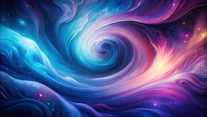 Obraz premium Abstract Cosmic Swirl A Celestial Vortex of Vibrant Hues and Glowing Nebulae