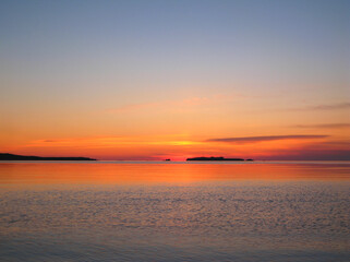 北海道　礼文島の風景(トド島,スコトン岬)