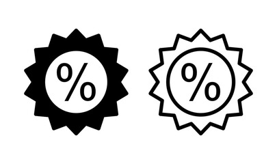 Discount icon logo design. Discount tag sign and symbol