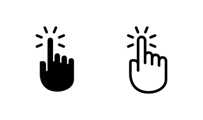 Hand cursor icon logo design. cursor sign and symbol. hand cursor icon clik
