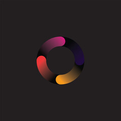 Colorful spiral circles logo icon vector design.