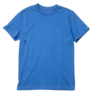 ai generator plain blue t shirt isolated on transparent background