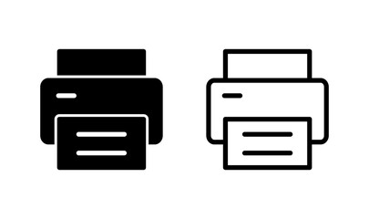 Print icon logo design. printer sign and symbol