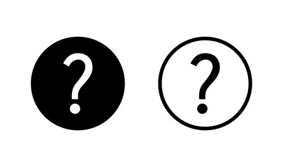 Question icon logo design. question mark sign and symbol