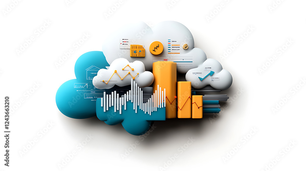 Poster data visualization trends business analysis infographic design digital environment creative viewpoin