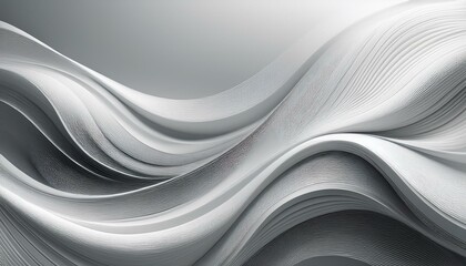 a white and gray abstract background with sleek lines wavy patterns and flowing shapes that convey sophistication