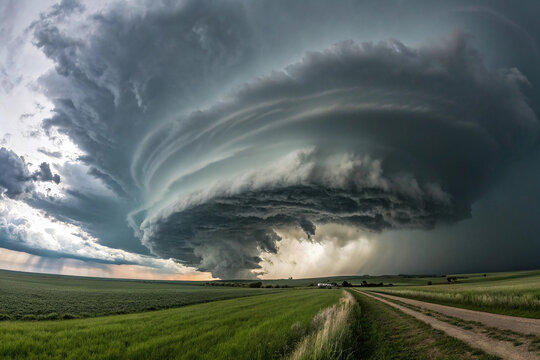 The Power of Nature: Massive Supercell Storm Approaching