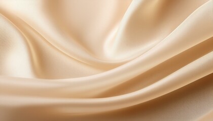 Obraz premium Light beige grainy gradient background, vanilla toned blurry cosmetics background, silk drapery backdrop