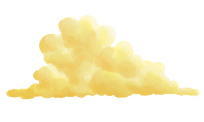 Soft yellow cloud illustration 